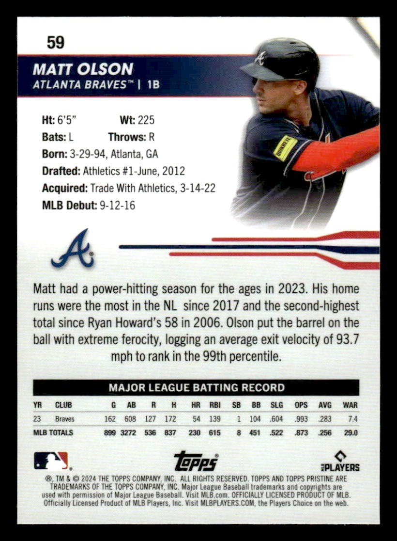 2024 Topps Pristine #59 Matt Olson