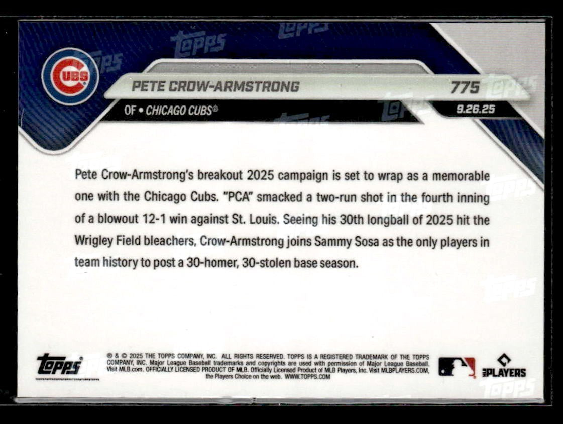 2025 Topps Now #775 Pete Crow-Armstrong