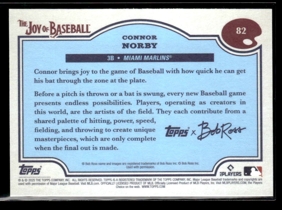 2025 Topps x Bob Ross: The Joy of Baseball #82 Connor Norby