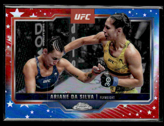2025 Topps Chrome UFC #165 Ariane da Silva Red & Blue Refractor