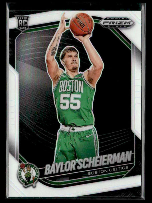 2024-25 Panini Prizm Black #82 Baylor Scheierman White #/175