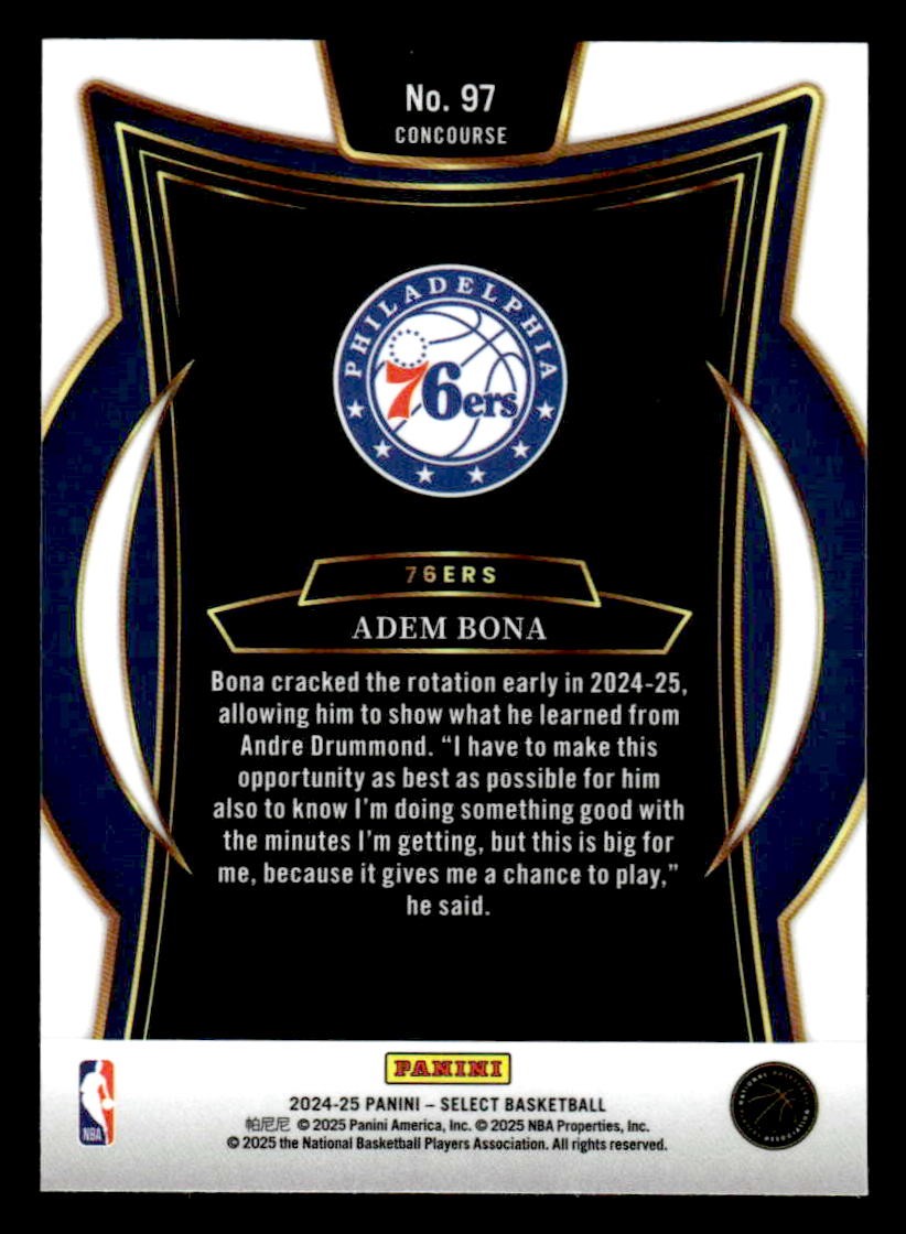 2024-25 Panini Select #97 Adem Bona
