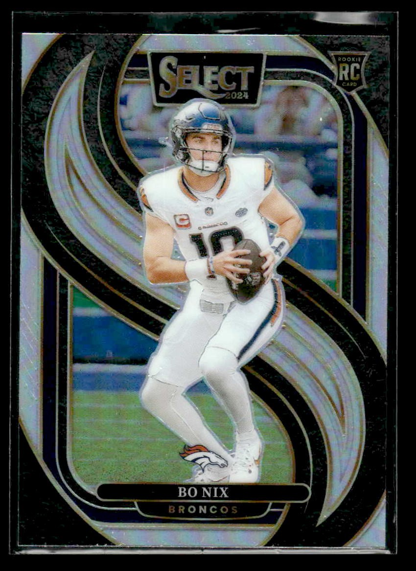 2024 Panini Select #117 Bo Nix Silver Prizm