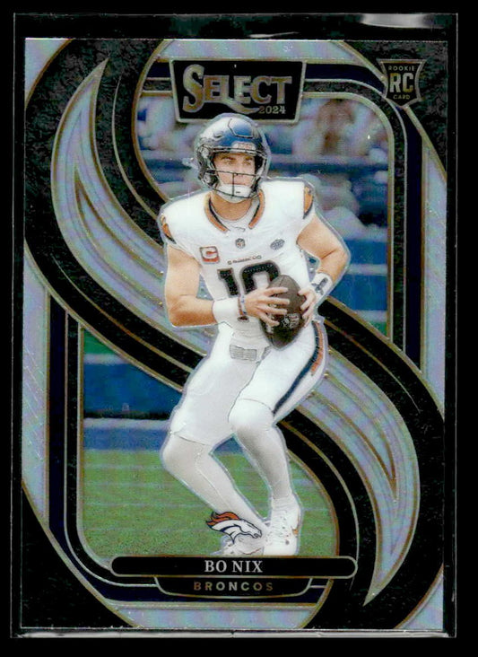2024 Panini Select #117 Bo Nix Silver Prizm