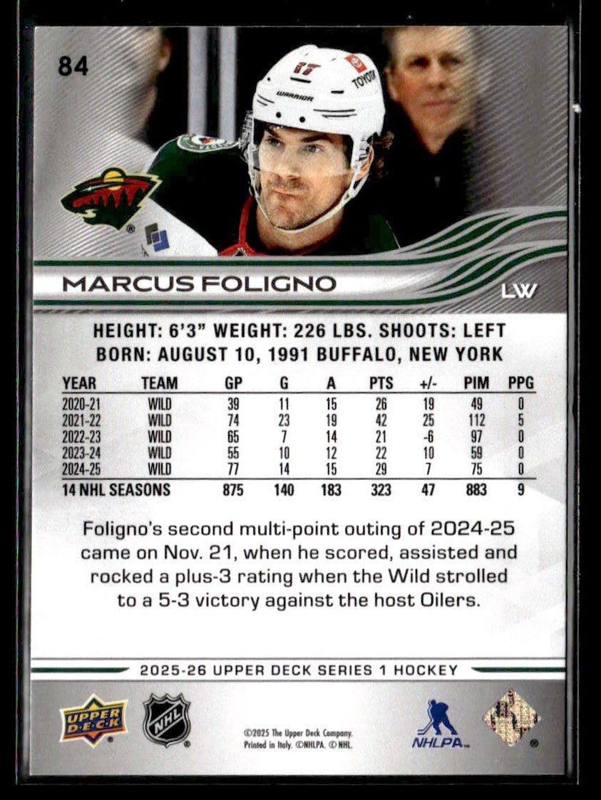 2025-26 Upper Deck #84 Marcus Foligno
