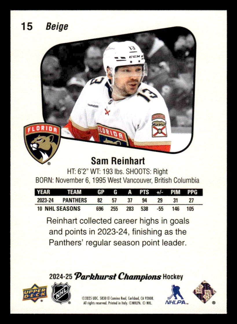 2024-25 Parkhurst Champions #15 Sam Reinhart