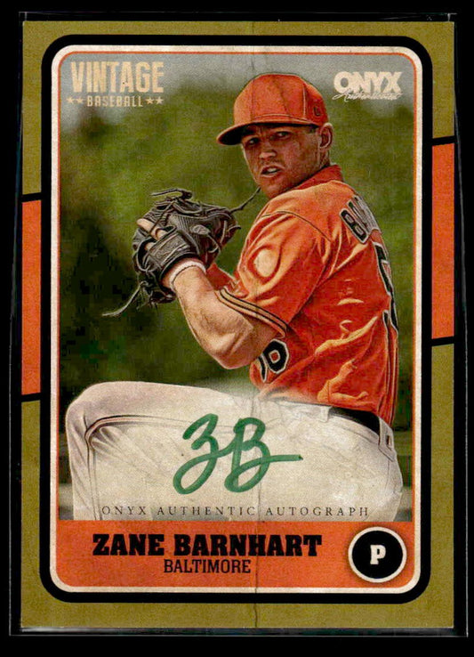 2025 Onyx Vintage #VAZABA Zane Barnhart Autographs Geen Ink #/50