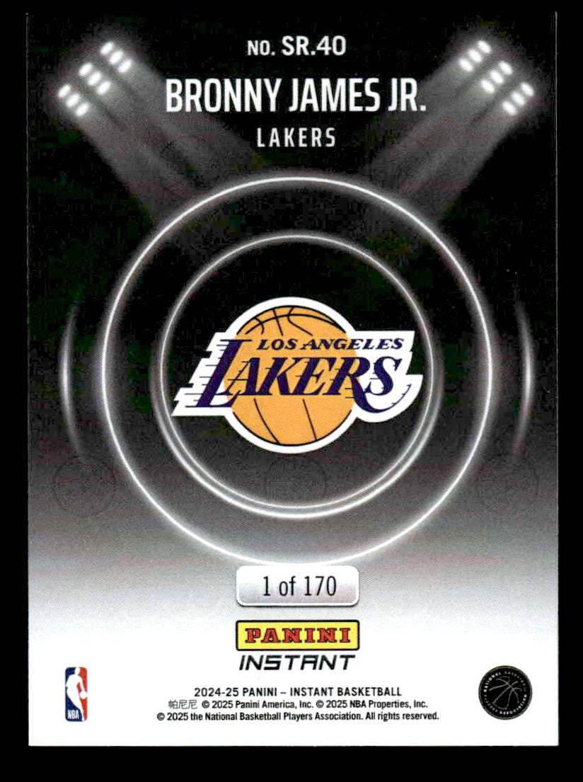 2024-25 Panini Instant NBA Spotlight Rookies #SR.40 Bronny James Jr.