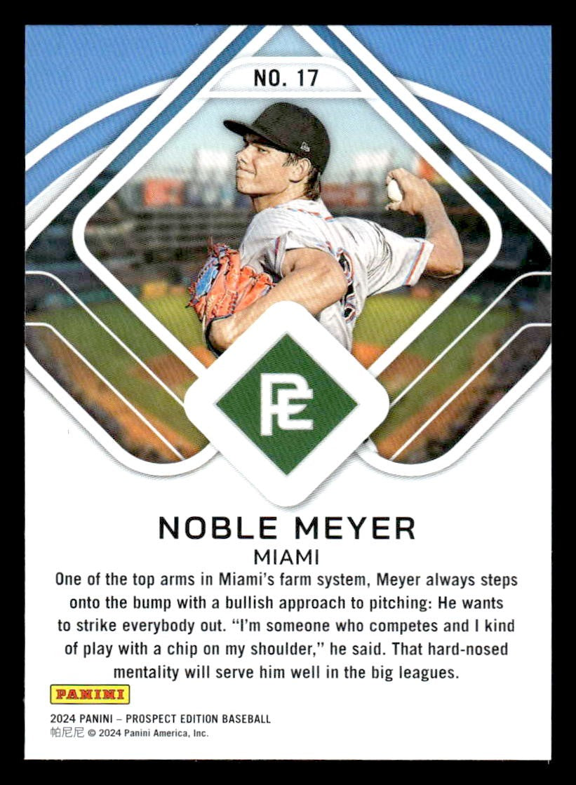 2024 Panini Prospect Edition #17 Noble Meyer Aces