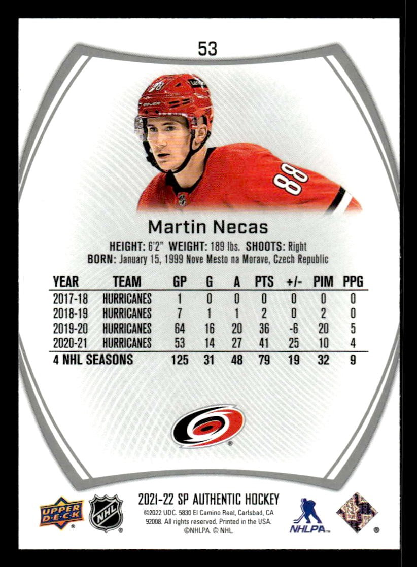 2021-22 SP #53 Martin Necas