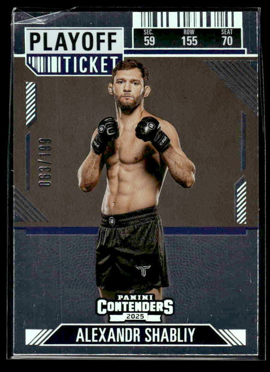2025 Panini Contenders PFL #28 Alexandr Shabliy Playoff Ticket #/199