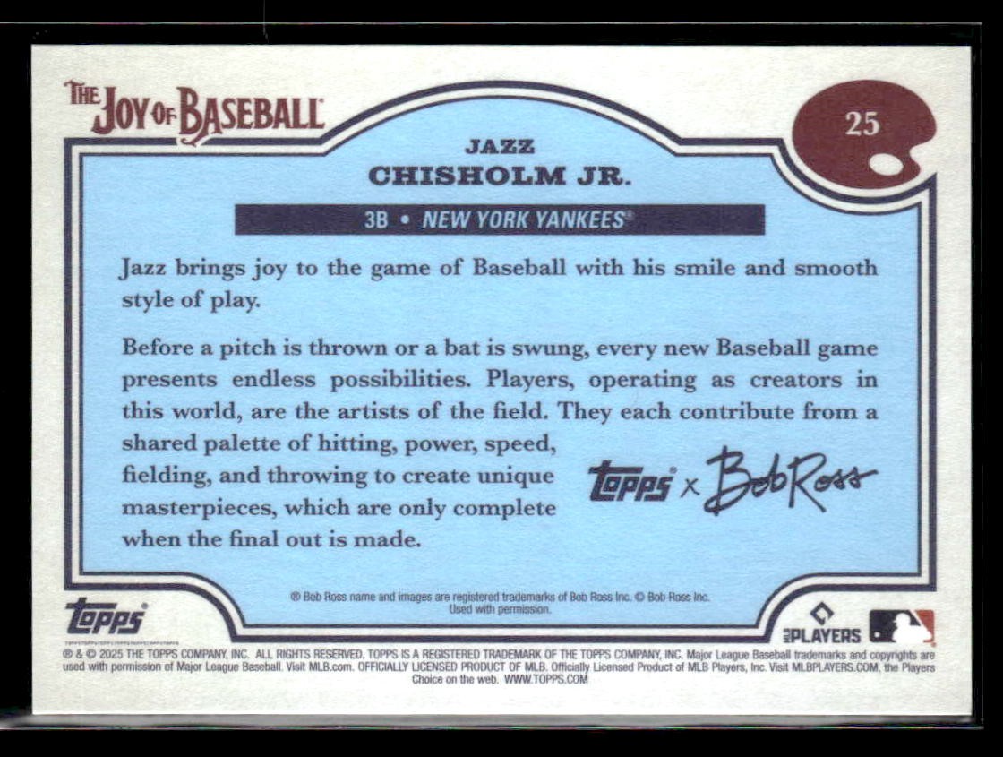 2025 Topps x Bob Ross: The Joy of Baseball #25 Jazz Chisholm Jr.
