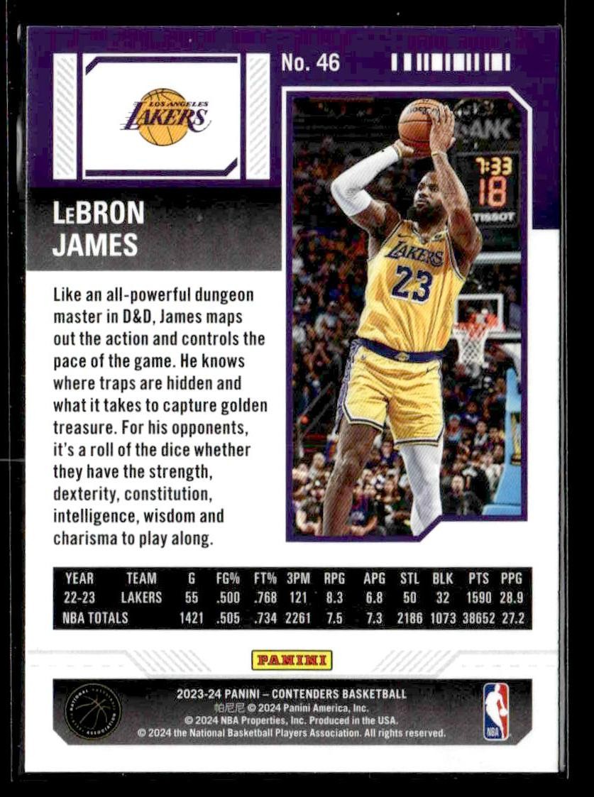 2023-24 Panini Contenders #46 LeBron James