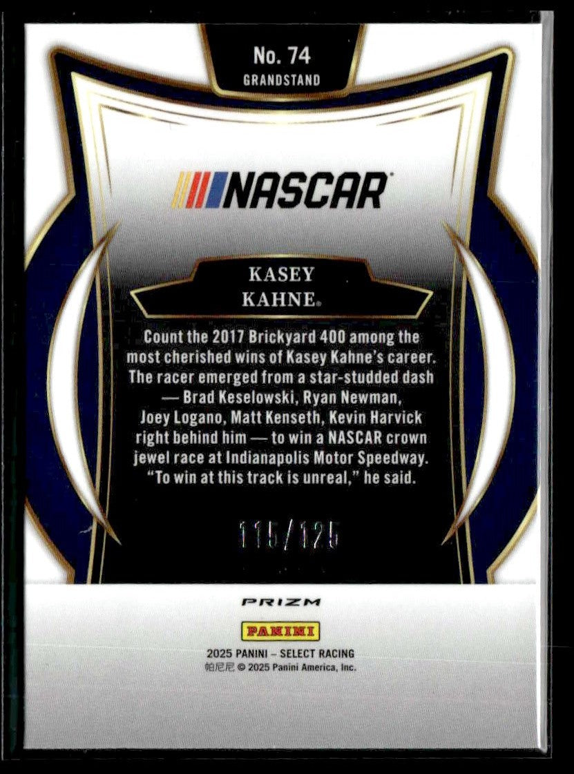 2025 Panini Select #74 Kasey Kahne Red Prizms #/125