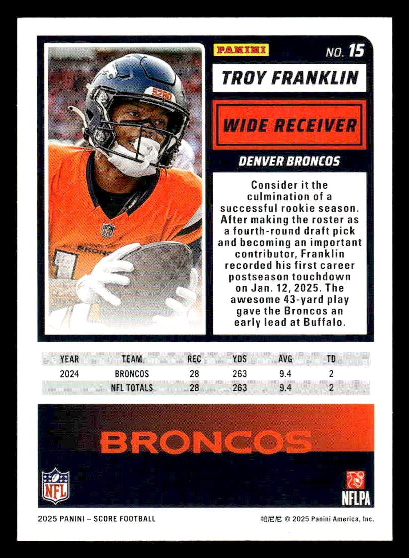 2025 Score-A-Treat #15 Troy Franklin