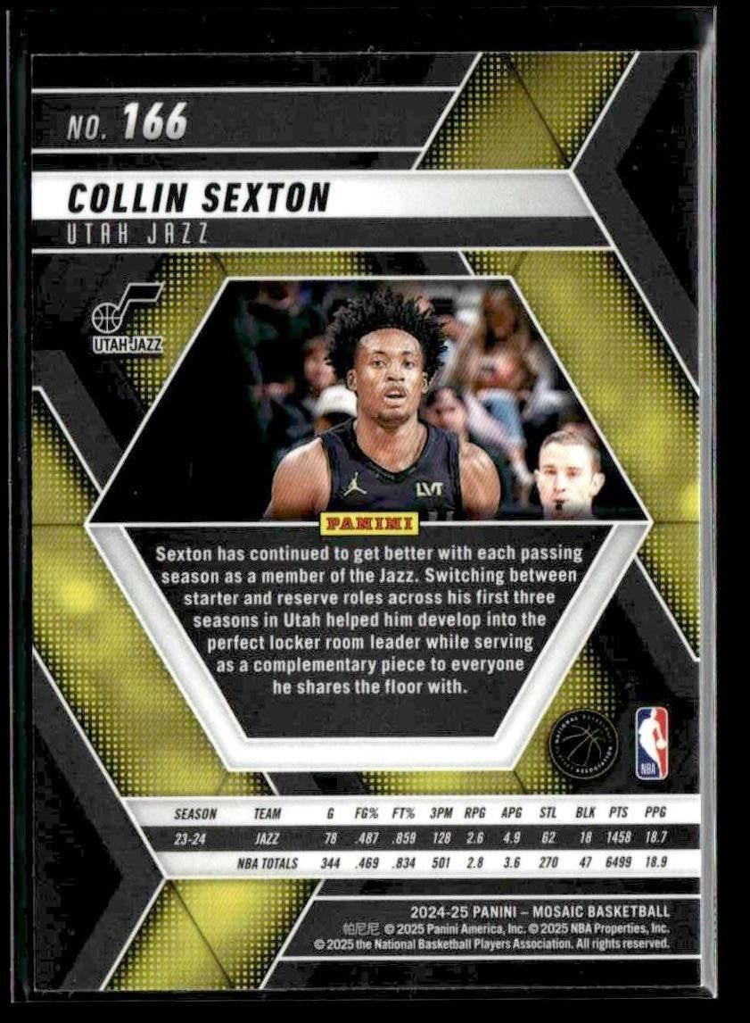 2024-25 Panini Mosaic #166 Collin Sexton