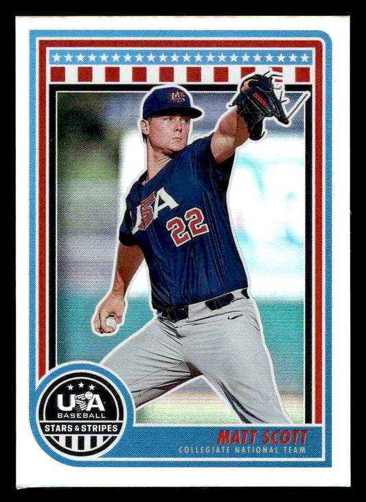 2025 Panini Stars and Stripes USA Baseball #78 Matt Scott