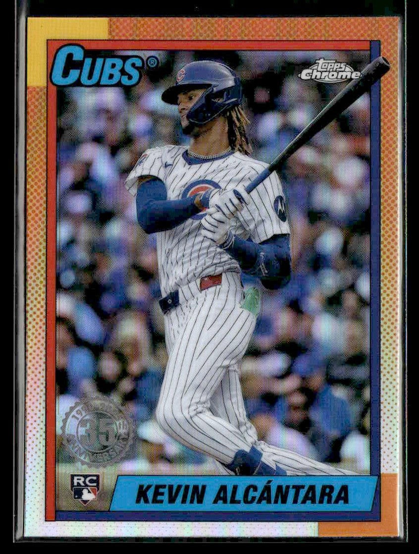 2025 Topps Chrome #90CB-14 Kevin Alcantara 1990 Topps Baseball 35th Anniversary