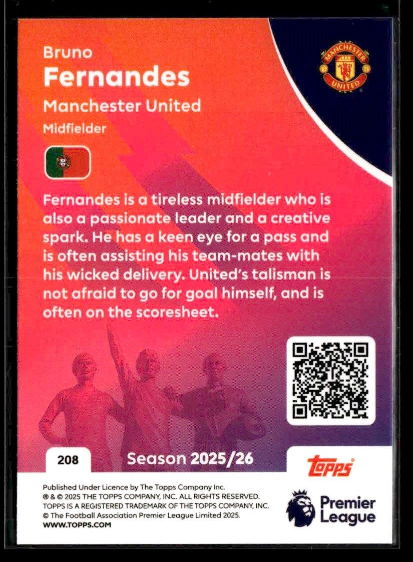 2025-26 Topps Premier League #208 Bruno Fernandes