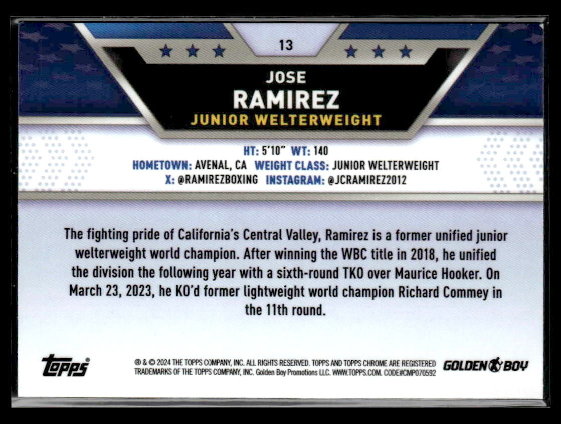 2024 Topps Chrome #13 Jose Ramirez Bronze Refractor #042/225