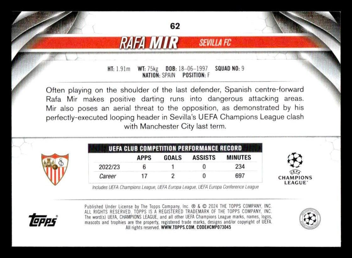 2023-24 Topps Jade Edition UEFA Club Competitions #62 Rafa Mir