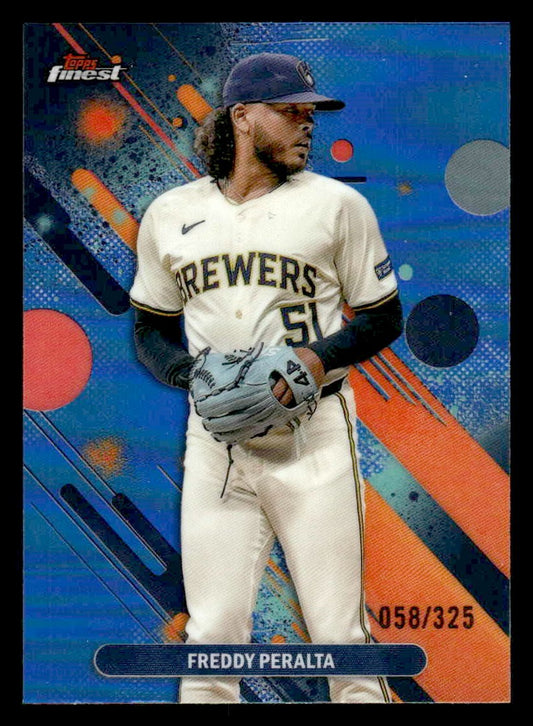 2025 Finest #8 Freddy Peralta Sky Blue #/325