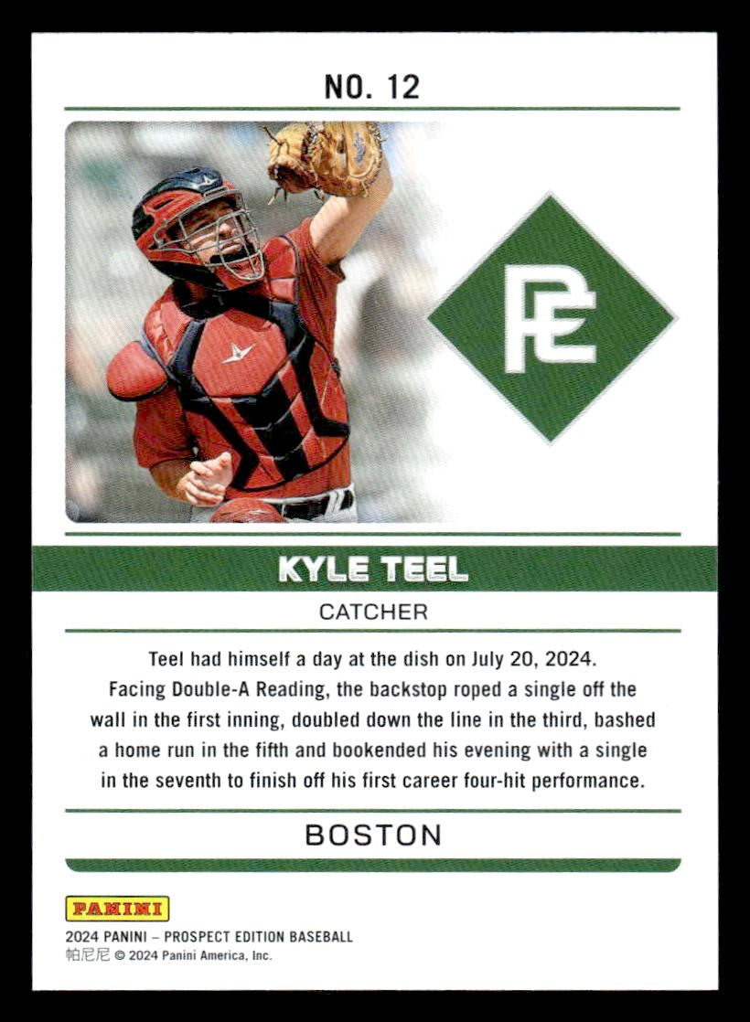 2024 Panini Prospect Edition #12 Kyle Teel Domination