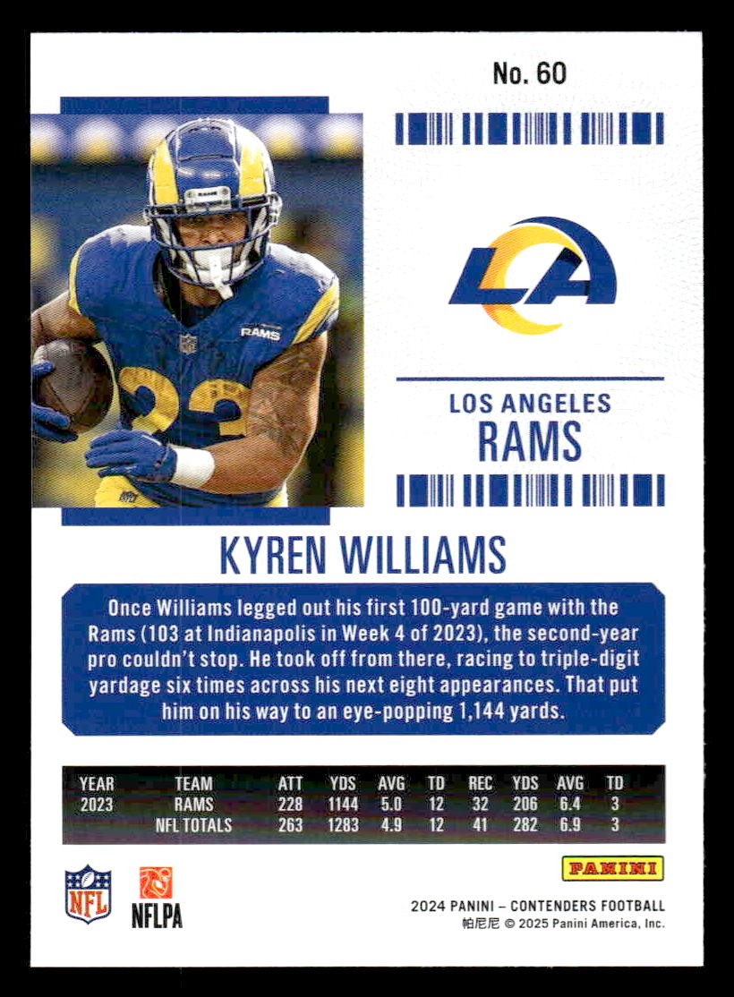 2024 Panini Contenders Football Mojo #60 Kyren Williams