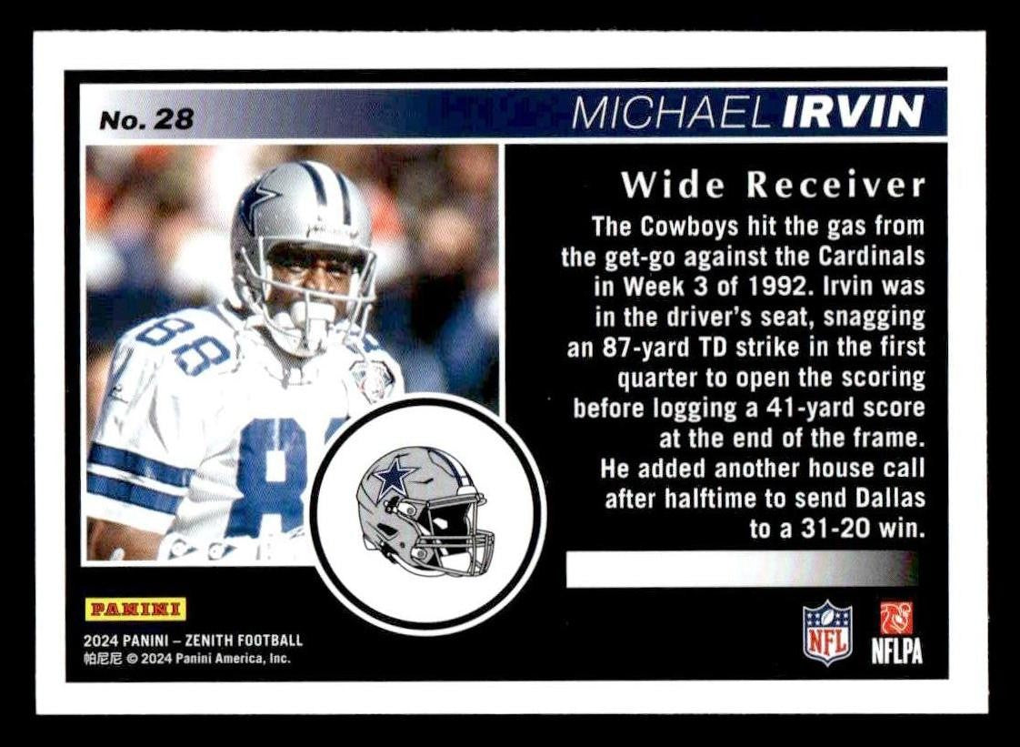 2024 Panini Zenith #28 Michael Irvin Retail