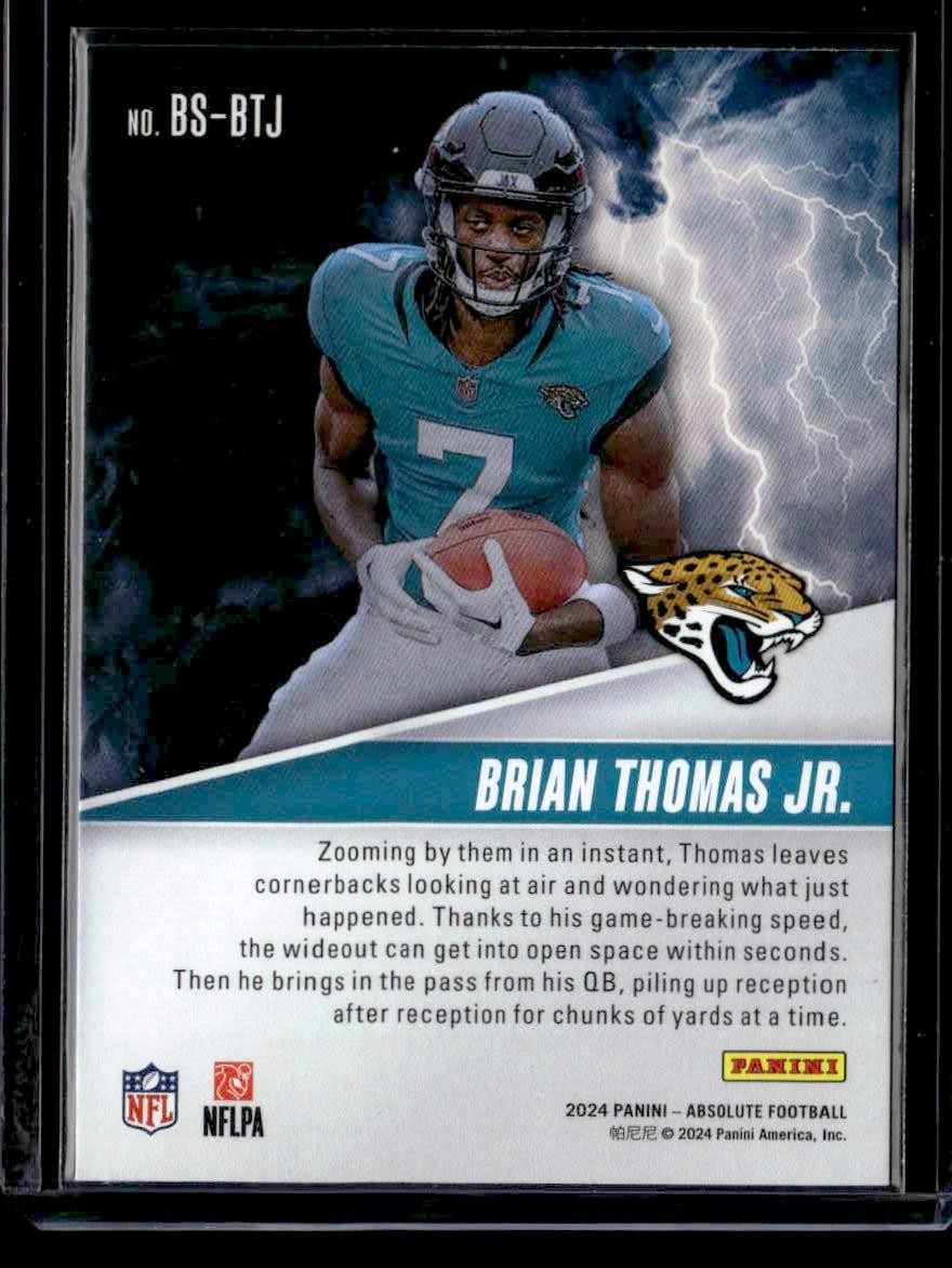 2024 Panini Absolute #BS-BTJ Brian Thomas Jr. By Storm