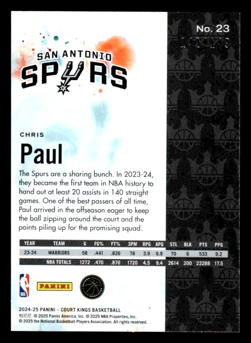 2024-25 Panini Court Kings #23 Chris Paul Ruby #/149