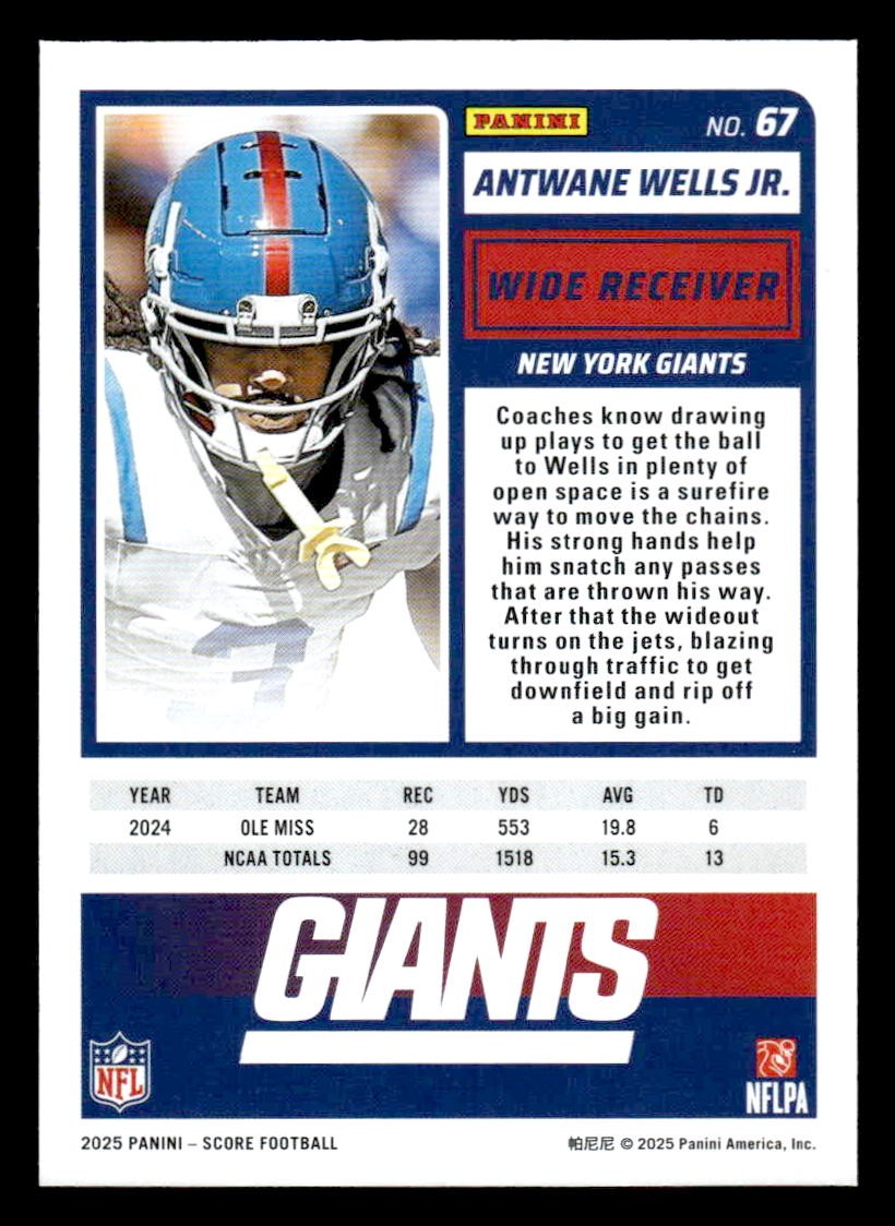 2025 Score #67 Antwane Wells Jr.