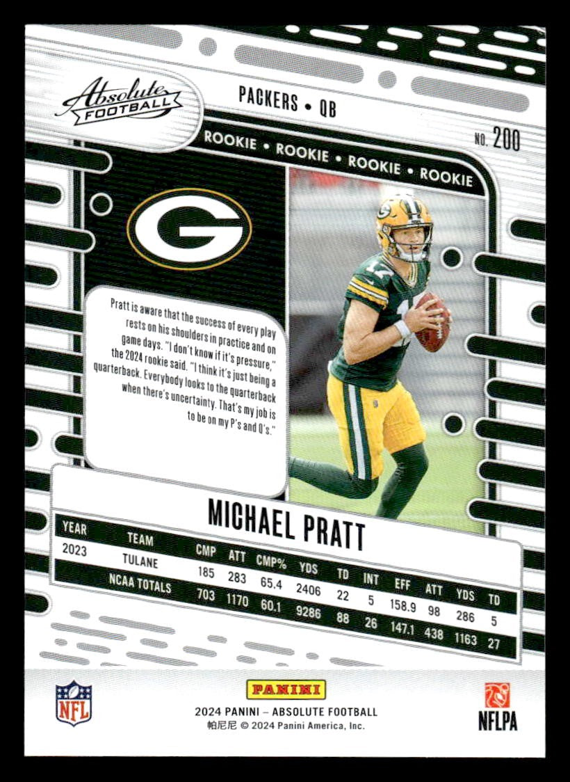 2024 Panini Absolute #200 Michael Pratt Retail