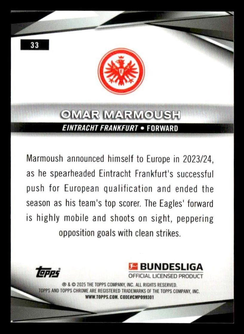 2024-25 Topps Chrome Bundesliga #33 Omar Marmoush