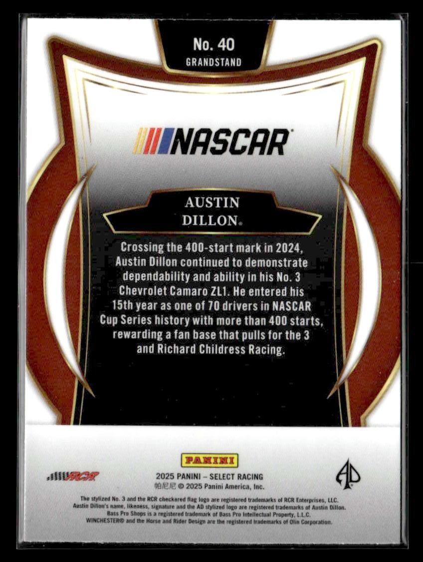 2025 Panini Select #40 Austin Dillon