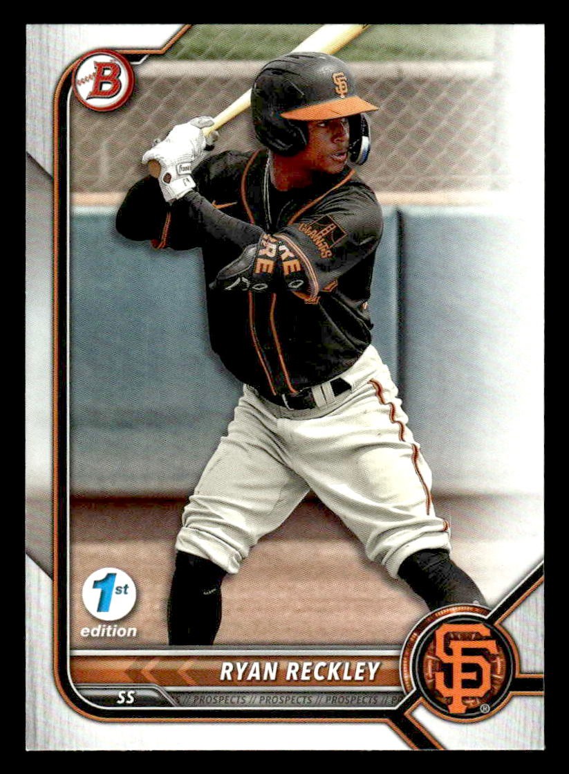 2022 Bowman Draft 1st Edition #BD-108 Ryan Reckley