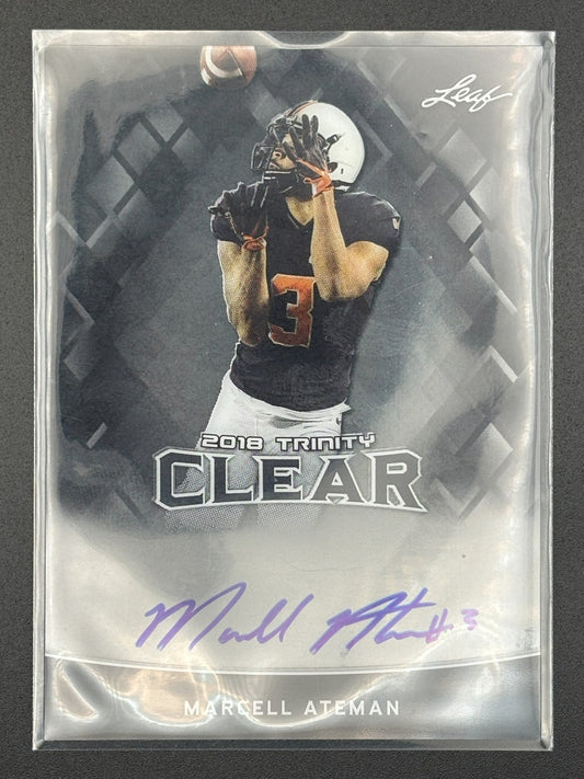 2018 Leaf Trinity #CA-MA2 Marcell Ateman Clear Auto