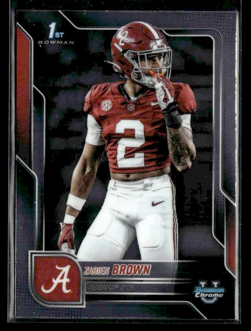 2025 Bowman University Chrome #72 Zabien Brown