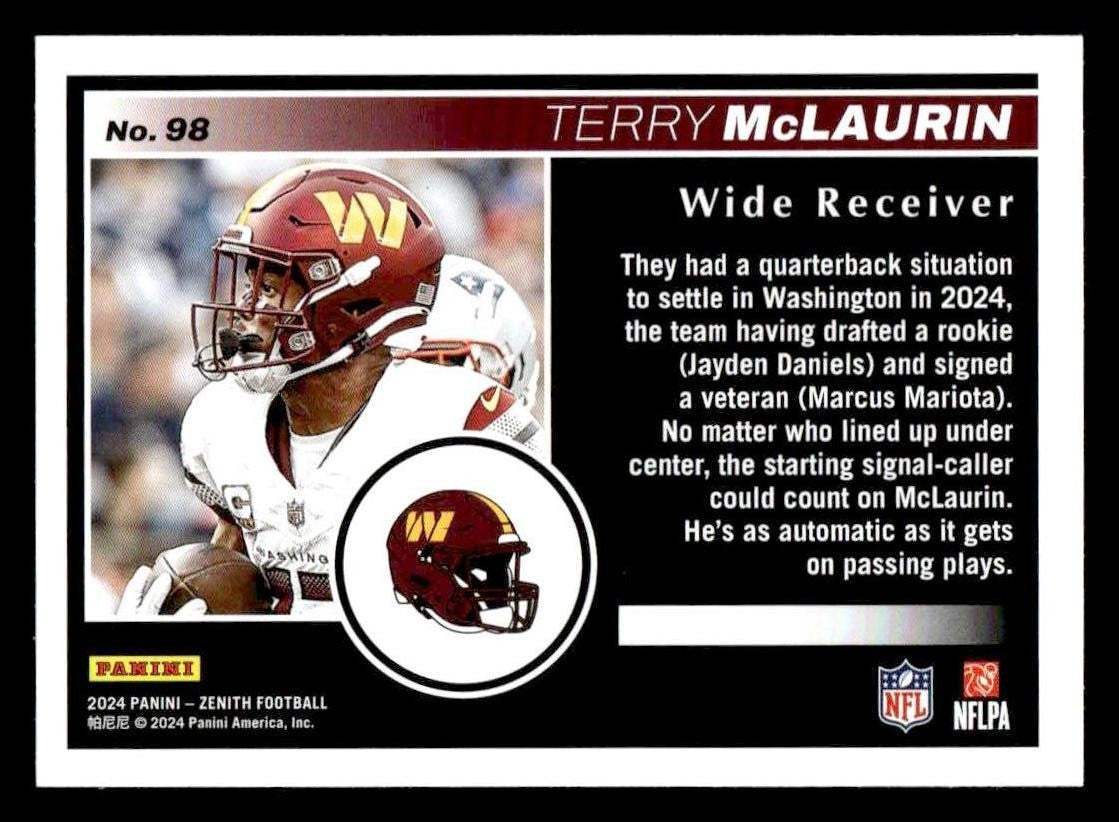 2024 Panini Zenith #98 Terry McLaurin Retail