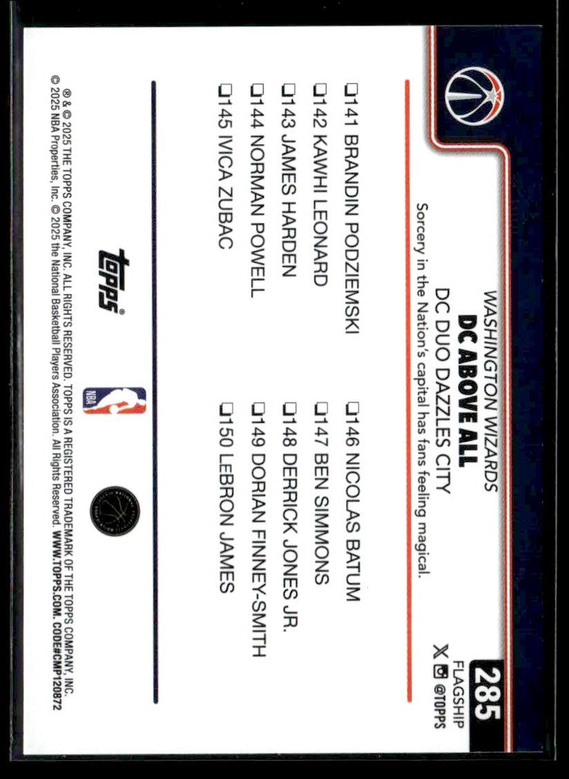 2025-26 Topps #285 DC Above All: DC Duo Dazzles City