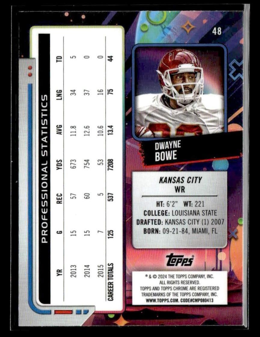2024 Topps Chrome Cosmic #48 Dwayne Bowe
