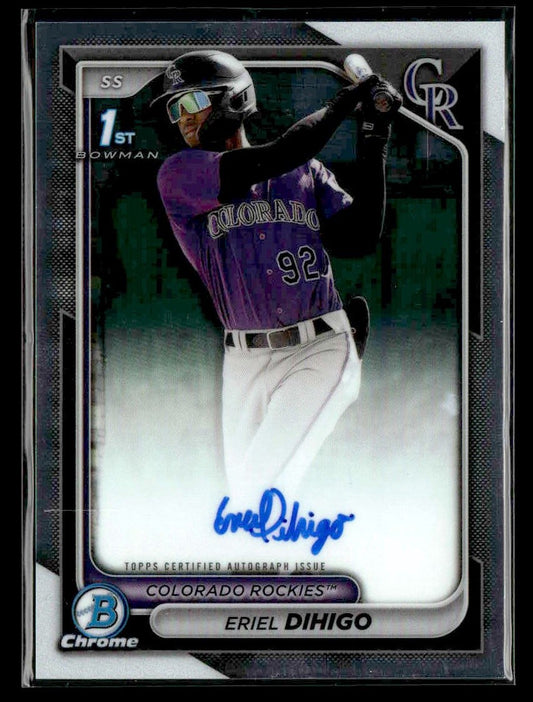 2024 Bowman Chrome #CPA-ED Eriel Dihigo Prospects Autographs