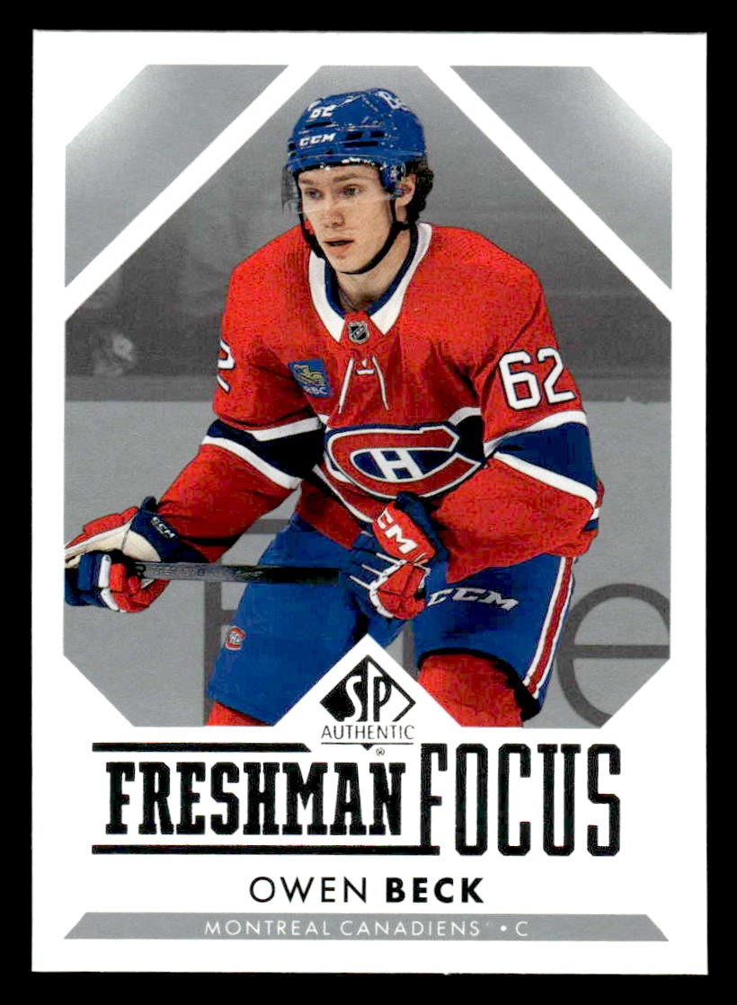 2023-24 SP Authentic #FF-45 Owen Beck Freshman Focus