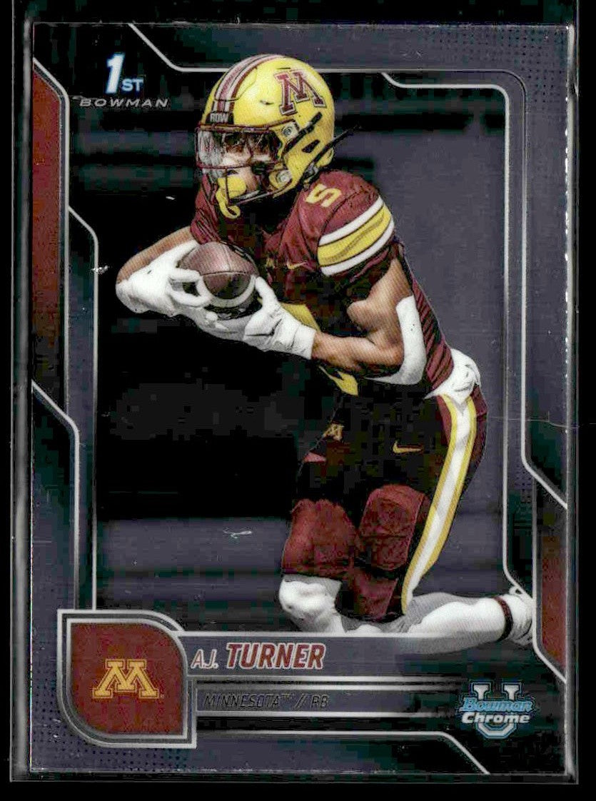 2025 Bowman University Chrome #52 A.J. Turner