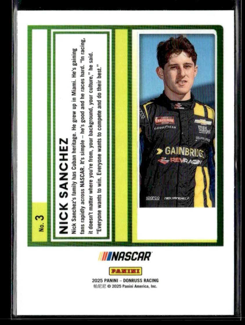 2025 Donruss #3 Nick Sanchez Optic