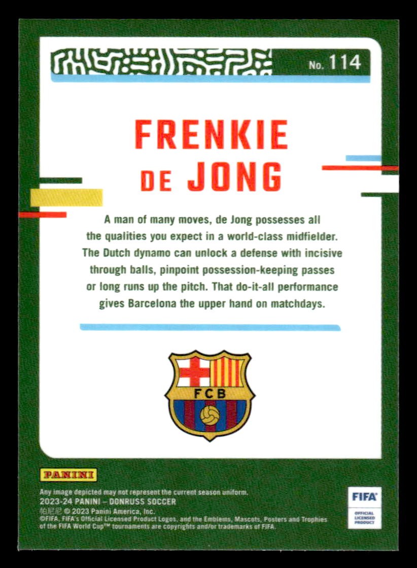 2023-24 Donruss #114 Frenkie de Jong Optic