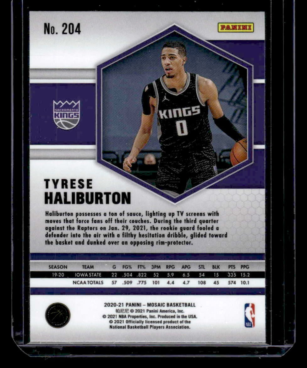 2020-21 Panini Mosaic #204 Tyrese Haliburton
