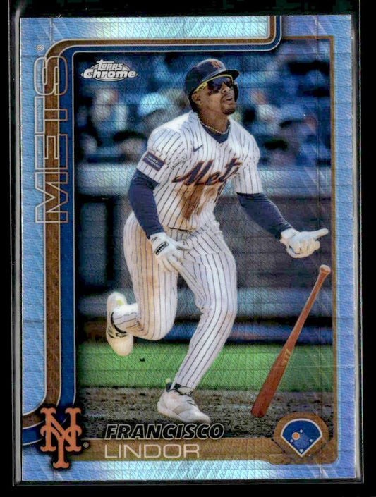 2025 Topps Chrome #170 Francisco Lindor Prism Refractors