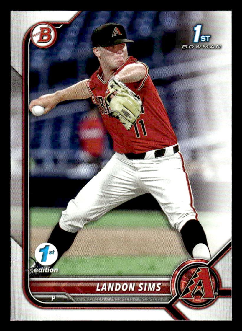 2022 Bowman Draft 1st Edition #BD-72 Landon Sims