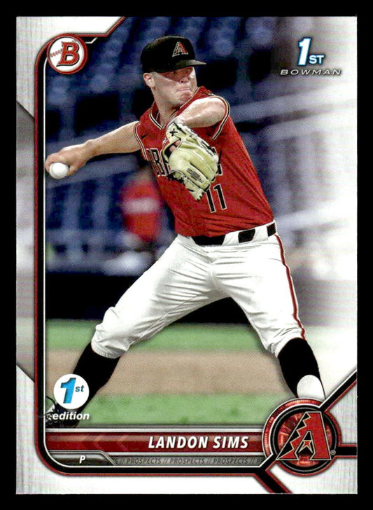 2022 Bowman Draft 1st Edition #BD-72 Landon Sims